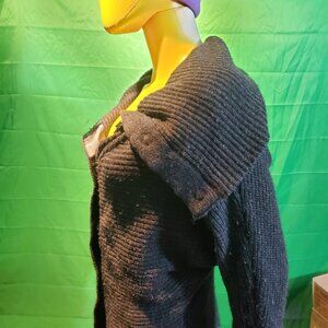 Pink rose women fall jackets gray XS button down wool sweater overcoat winter